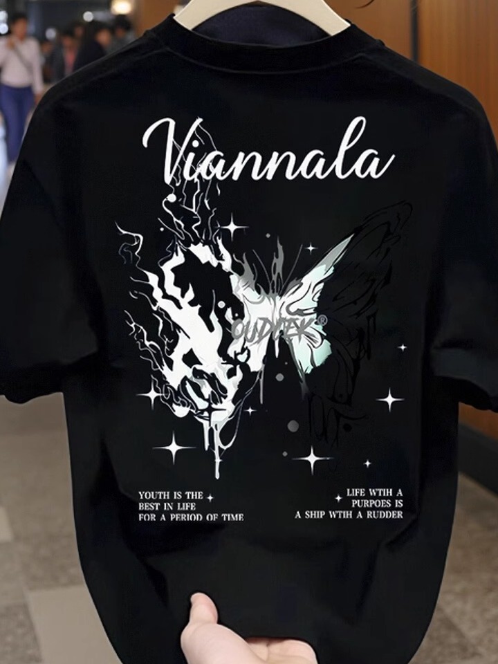 Streetwear Brand With Butterfly - 2025年新作 ヴィアンナル バタフライ ストリートウェアブランド 100%コットン 大人男性向け