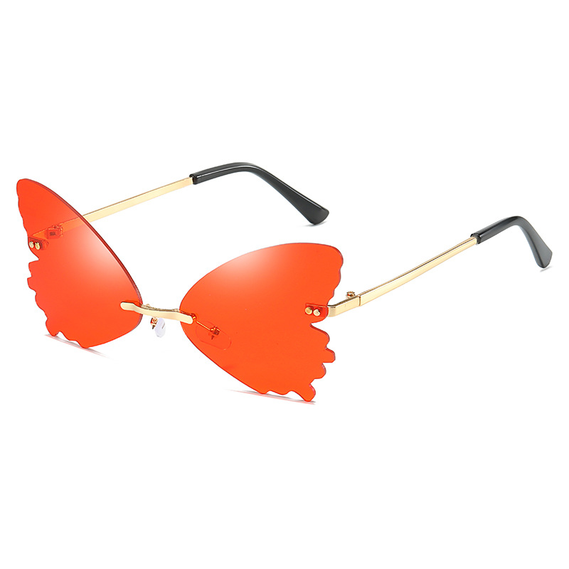 ヴィンテージリムレスバタフライシェイプサングラスストリートウ - Streetwear Brand With Butterfly のレビューと価格